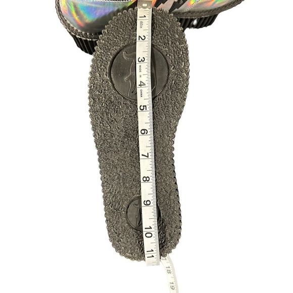 DEMONIA | Silver holographic lightning bolt platform creeper women’s shoes - Picture 12 of 14